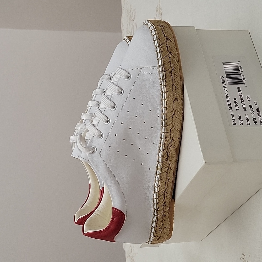 Andrew Stevens Leather Espadrille Sneakers